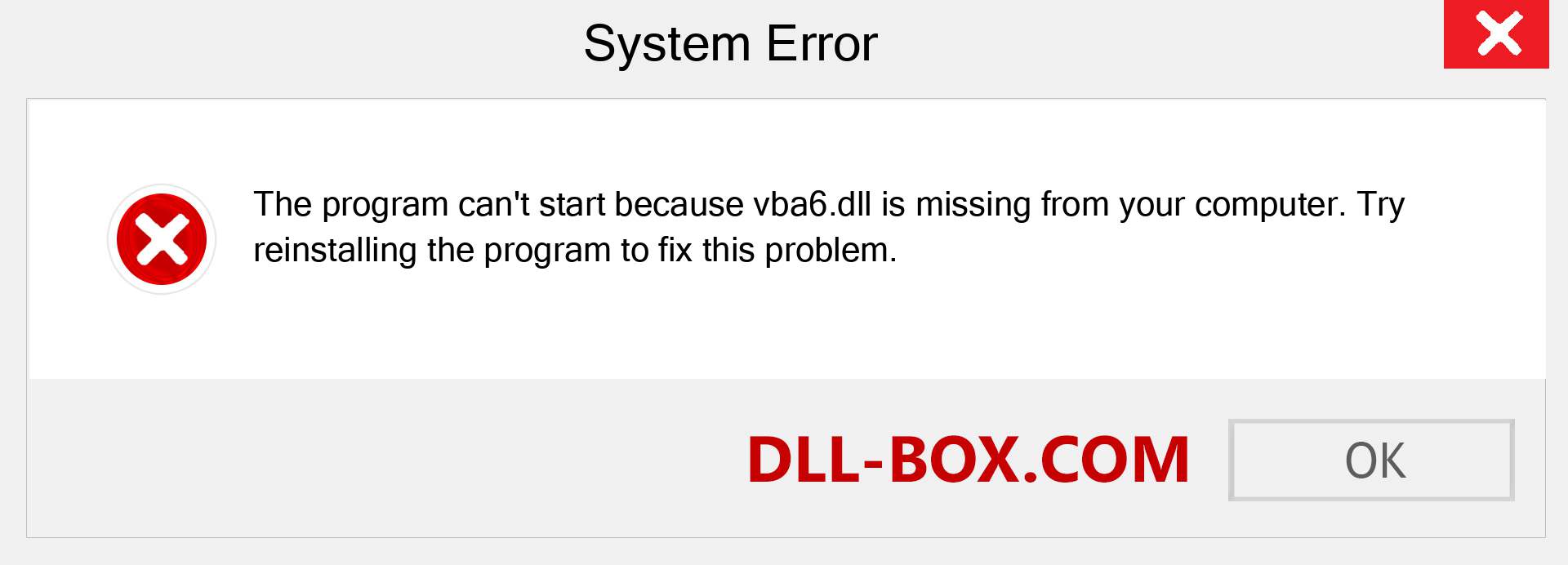  vba6.dll file is missing?. Download for Windows 7, 8, 10 - Fix  vba6 dll Missing Error on Windows, photos, images